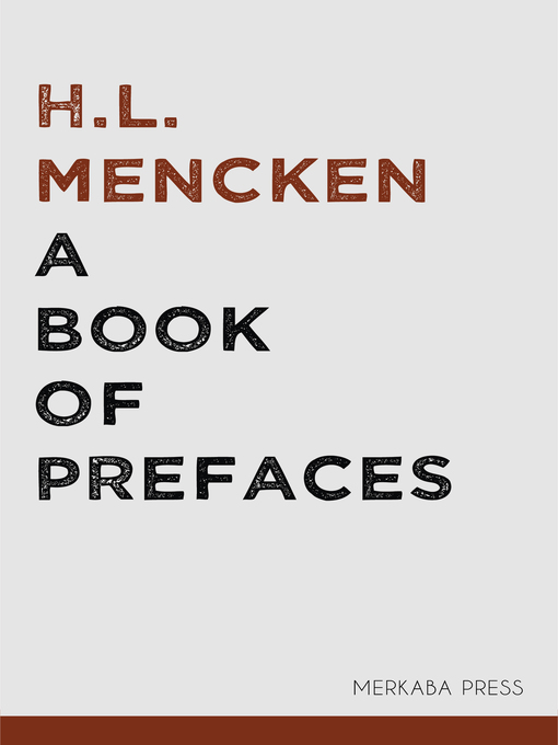 Title details for A Book of Prefaces by H.L. Mencken - Wait list